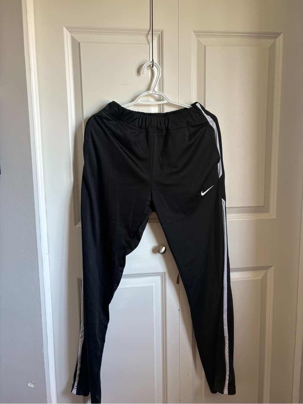 Nike Women' Black Track Pants with White Stripe